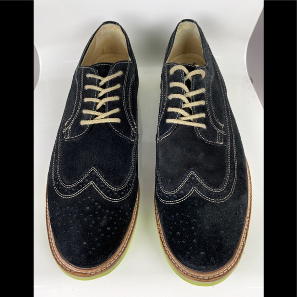 1901 Black Suede Oxford Wingtips Sz 13 - Picture 1 of 7